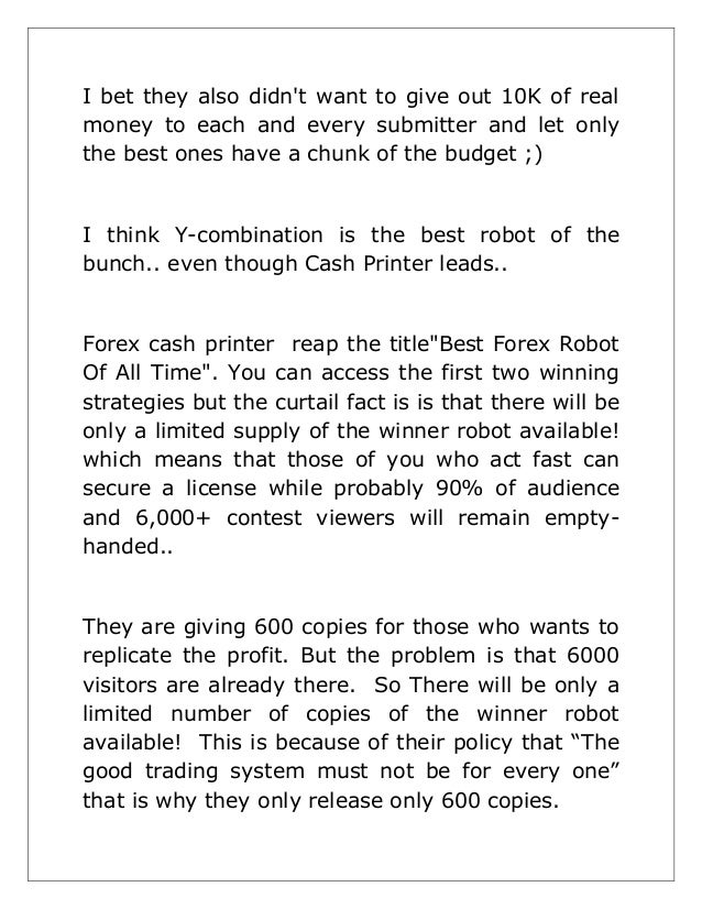 forex cash printer